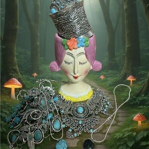 Mystery jewellery Jar Vase 80 pieces Boho vintage western new wearable pieces